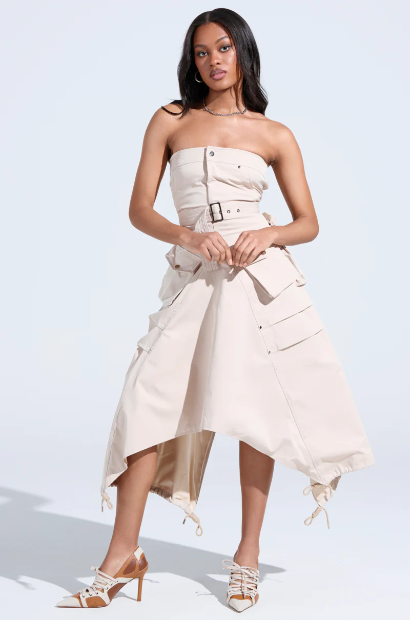STROLLIN DOWN SOHO CARGO MIDI DRESS - Image 4