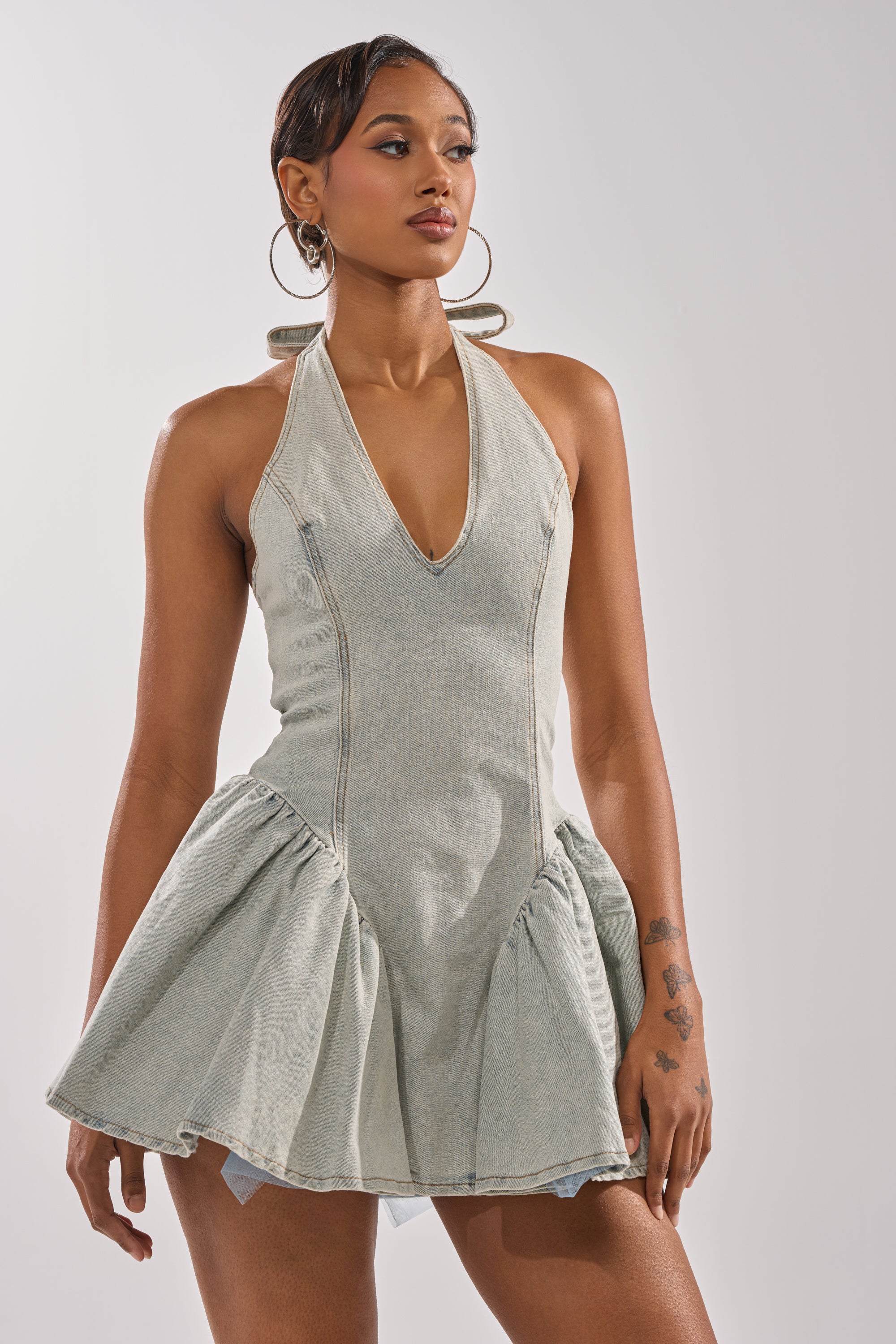 STYLE AND GRADE DENIM MINI DRESS - Image 2