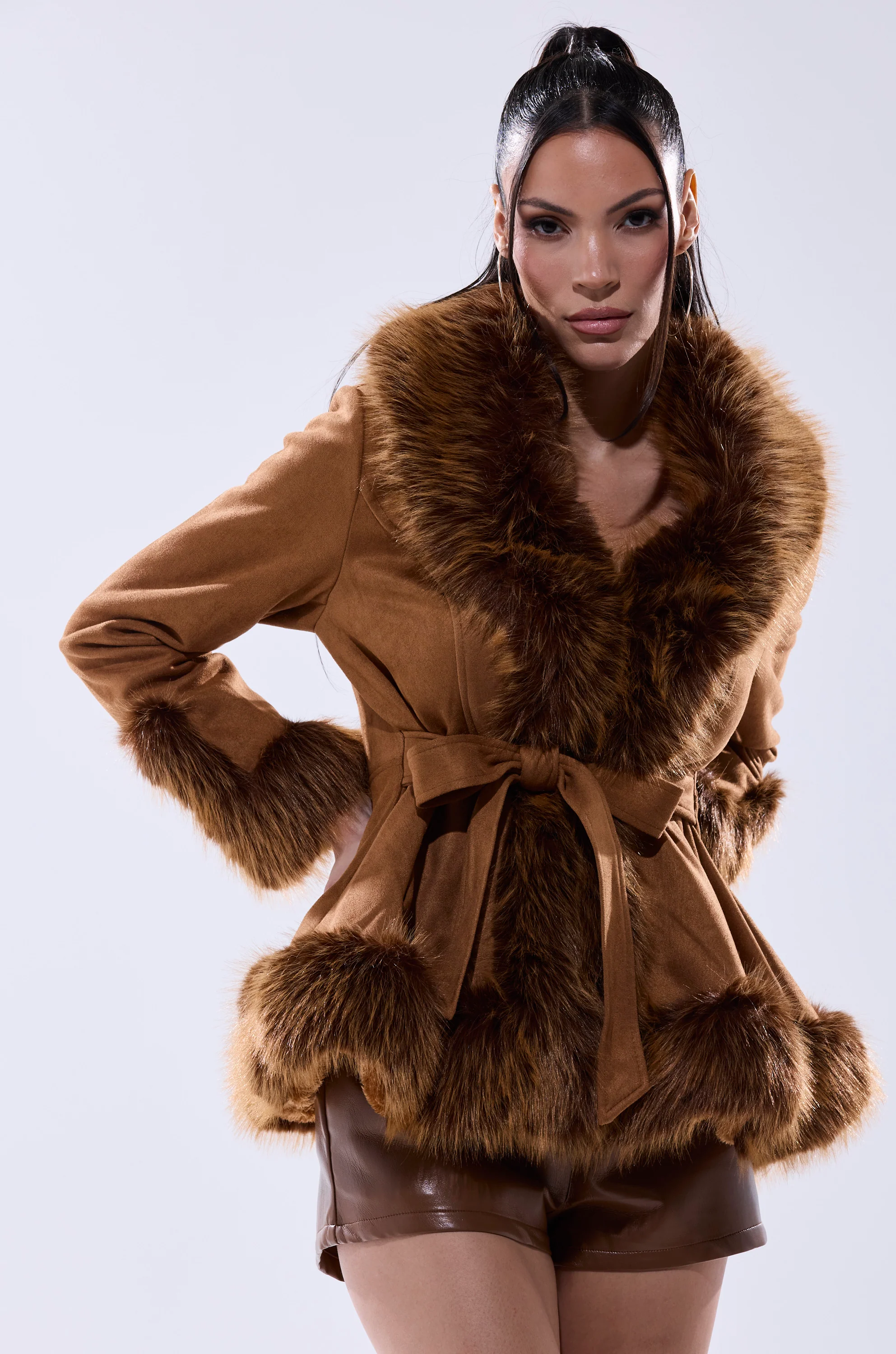 SUEDE KENZY FUR TRIM MOTO - Image 4