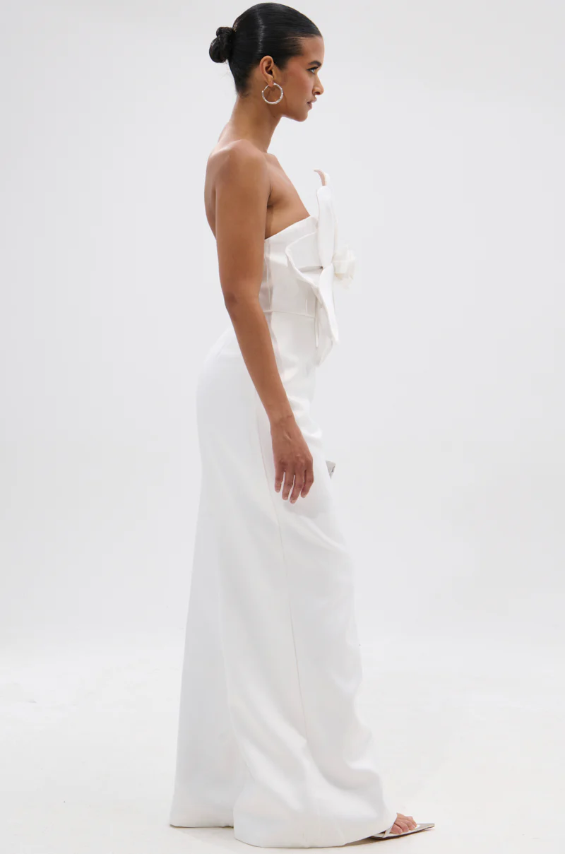 SUMMER BLOOMS WIDE LEG JUMPSUIT IN WHITE - Image 5