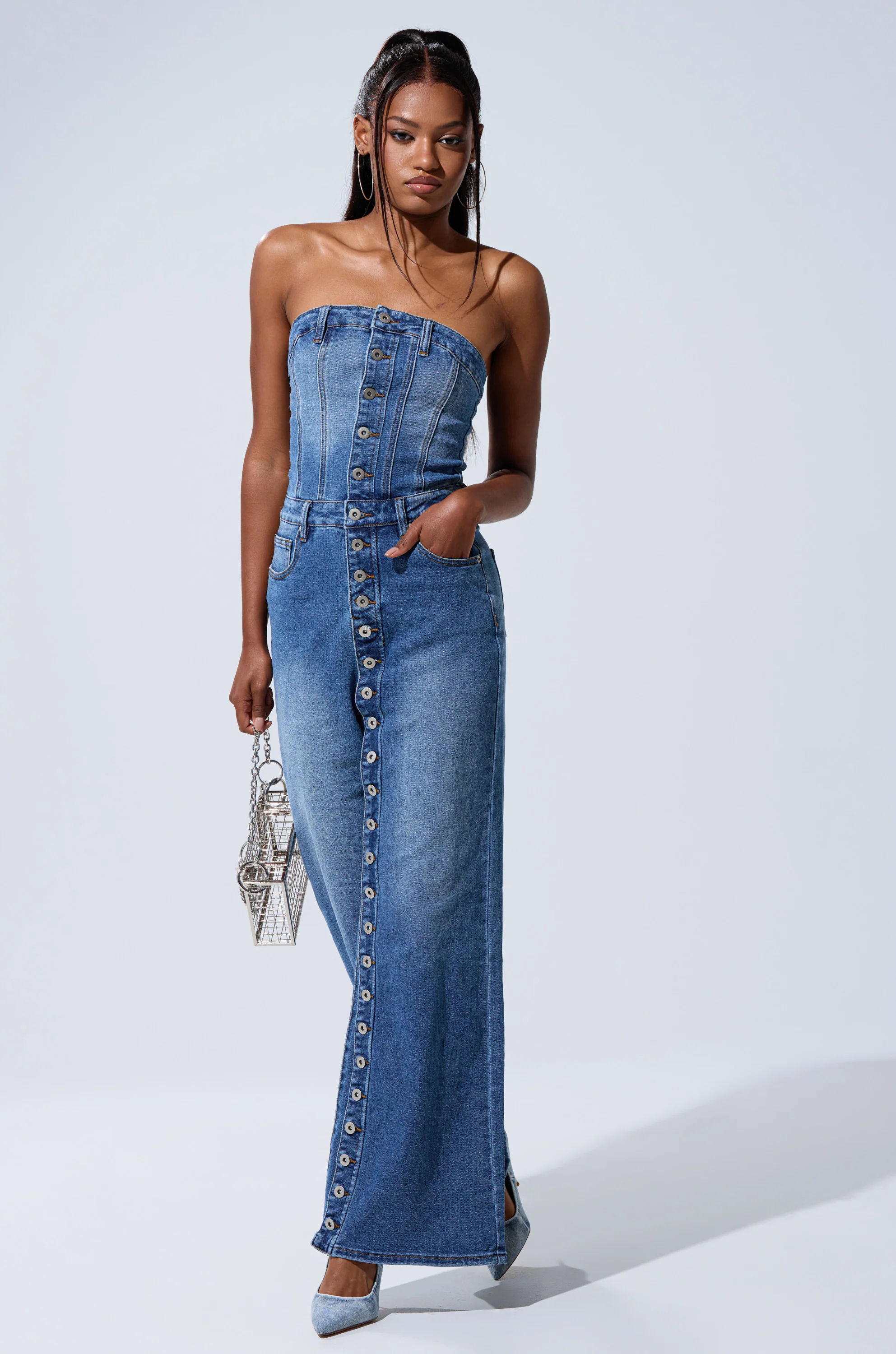 SUMMER SONG DENIM JUMPSUIT - Image 2