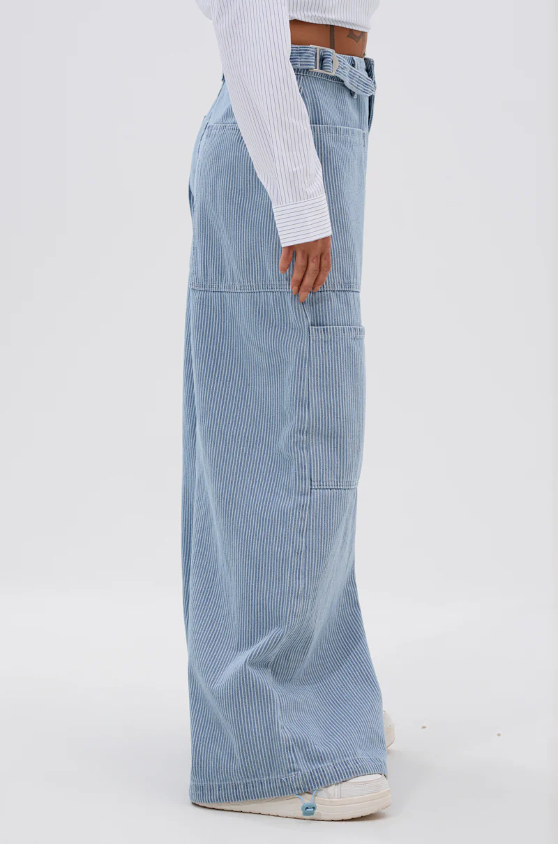 SUMMERTIME BLUES STRIPE WIDE LEG DENIM - Image 5