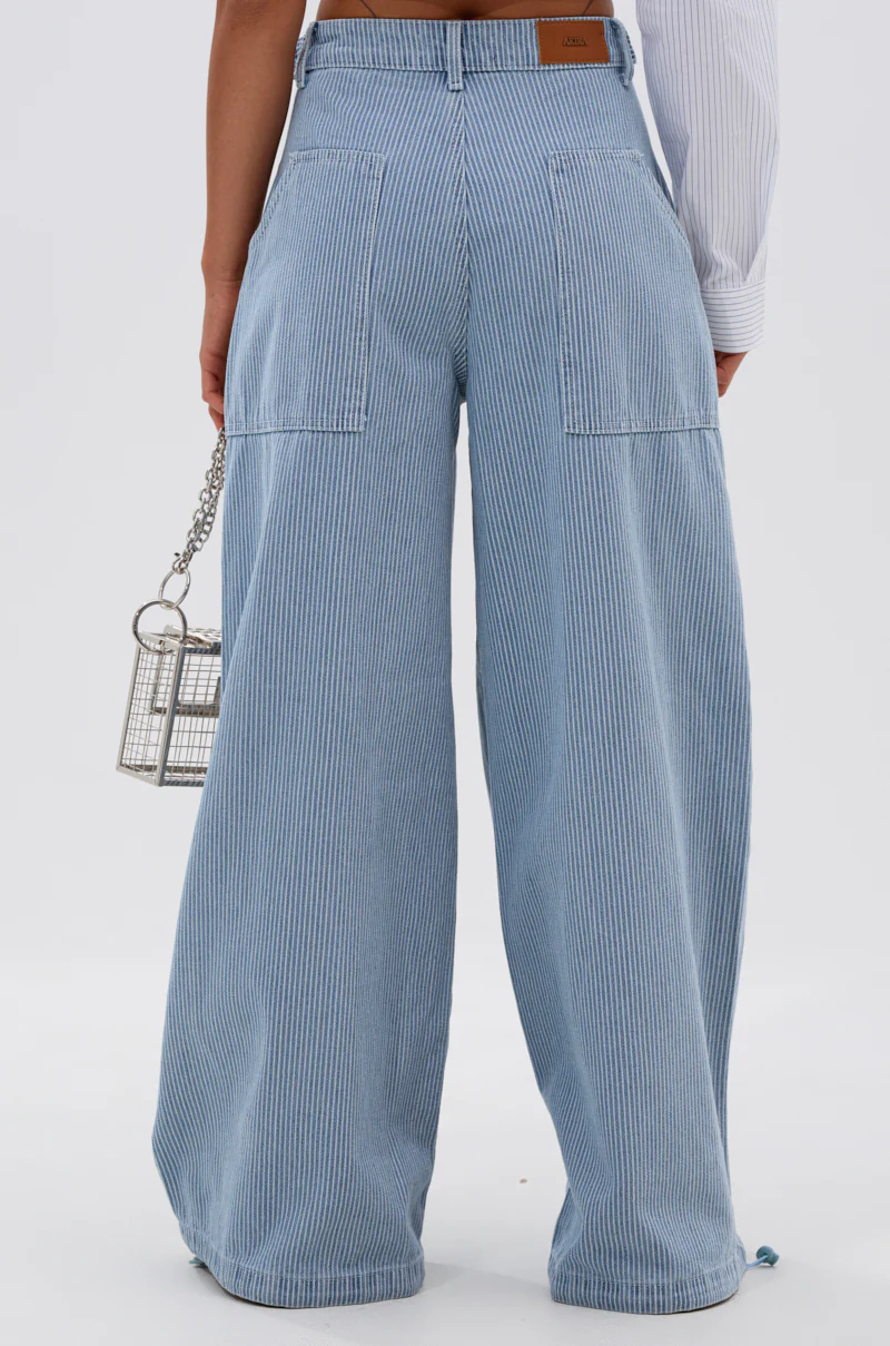 SUMMERTIME BLUES STRIPE WIDE LEG DENIM - Image 6