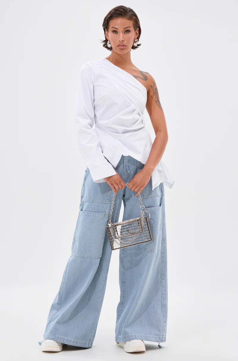 SUMMERTIME BLUES STRIPE WIDE LEG DENIM - Image 7