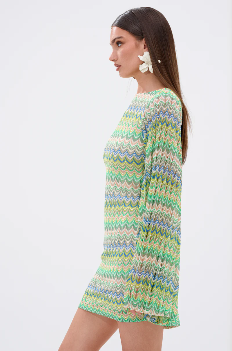 SUMMER TIME FINE PRINTED MINI DRESS - Image 3
