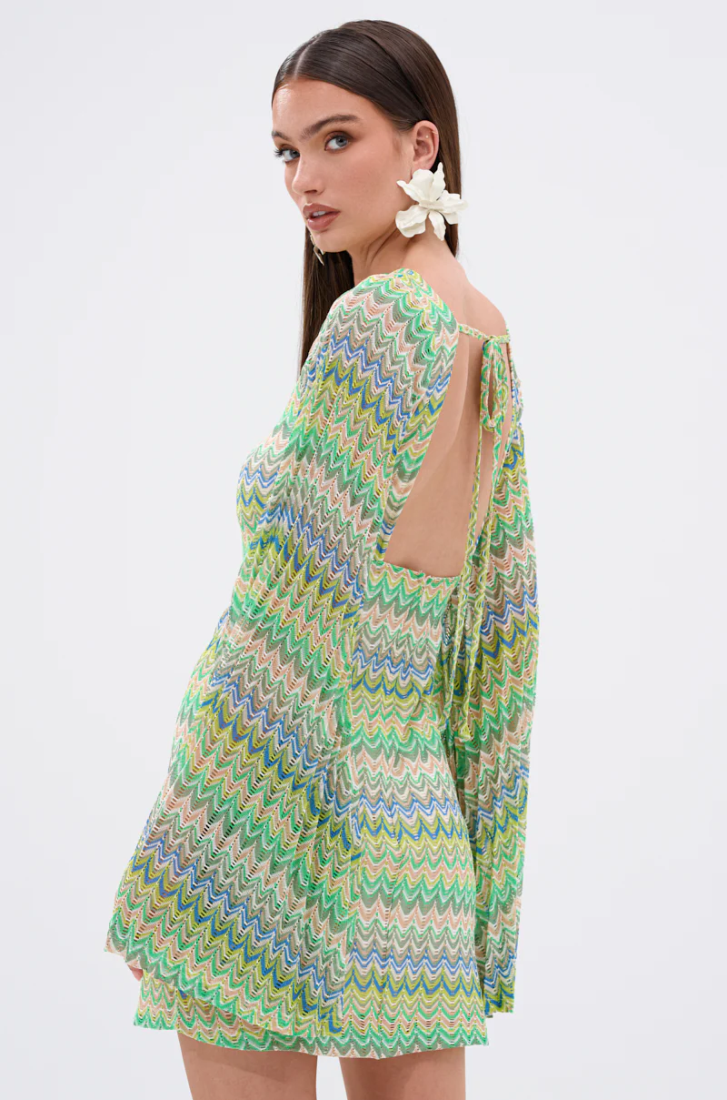 SUMMER TIME FINE PRINTED MINI DRESS - Image 4