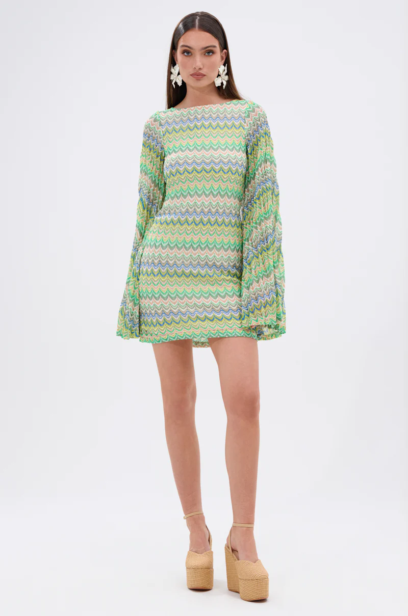 SUMMER TIME FINE PRINTED MINI DRESS - Image 5
