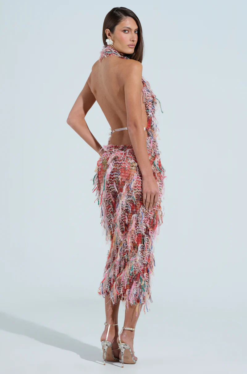 SUMMER TIME LIVIN MESH MIDI DRESS IN PINK - Image 4
