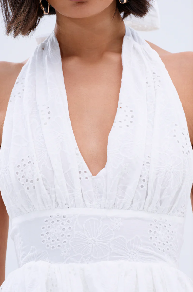 SUMMER'S AROUND THE CORNER EYELET MINI DRESS - Image 10