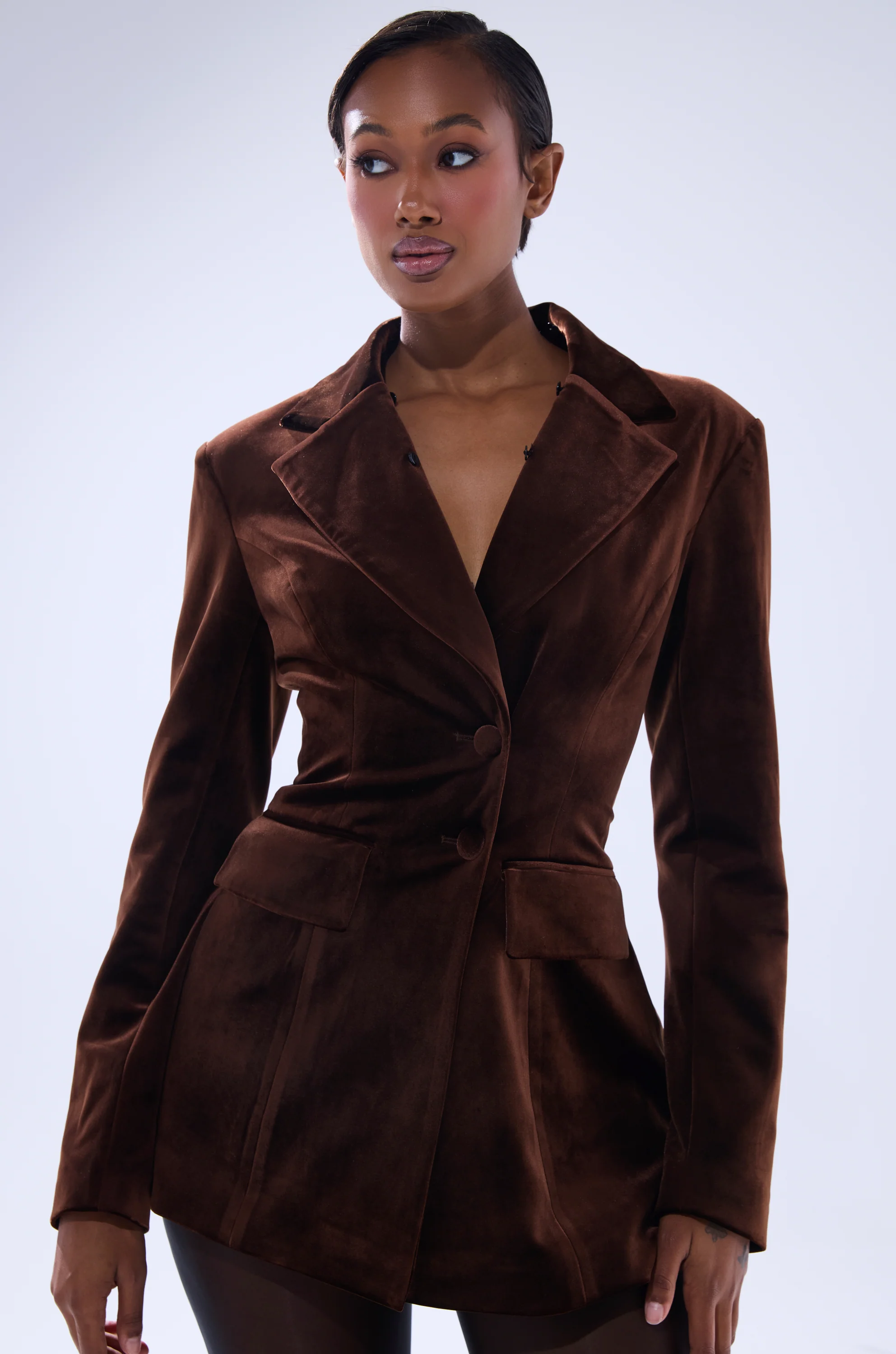 SUNDAY VELVET BLAZER WITH REMOVABLE FUR COLLAR - Image 10