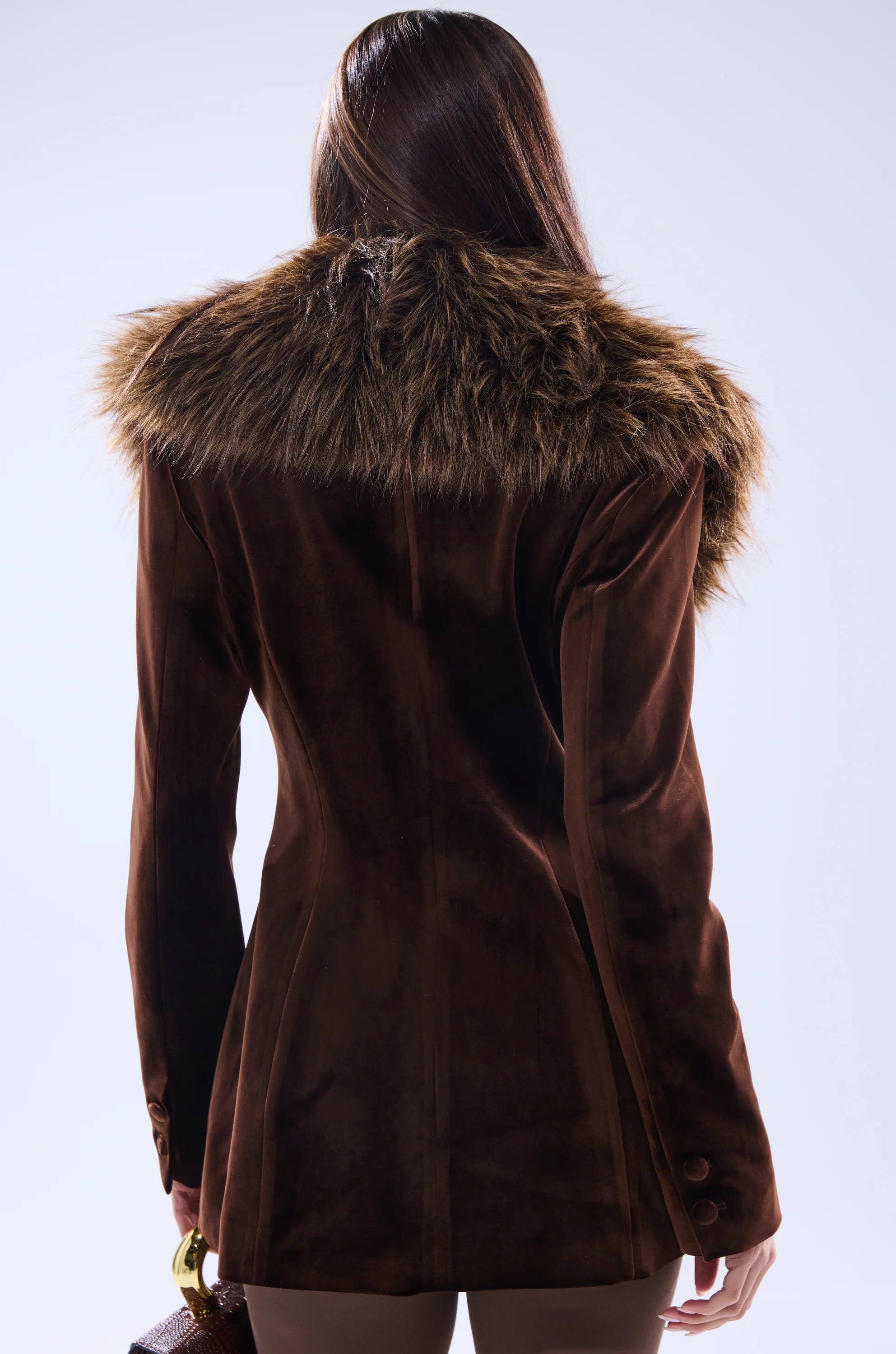 SUNDAY VELVET BLAZER WITH REMOVABLE FUR COLLAR - Image 5