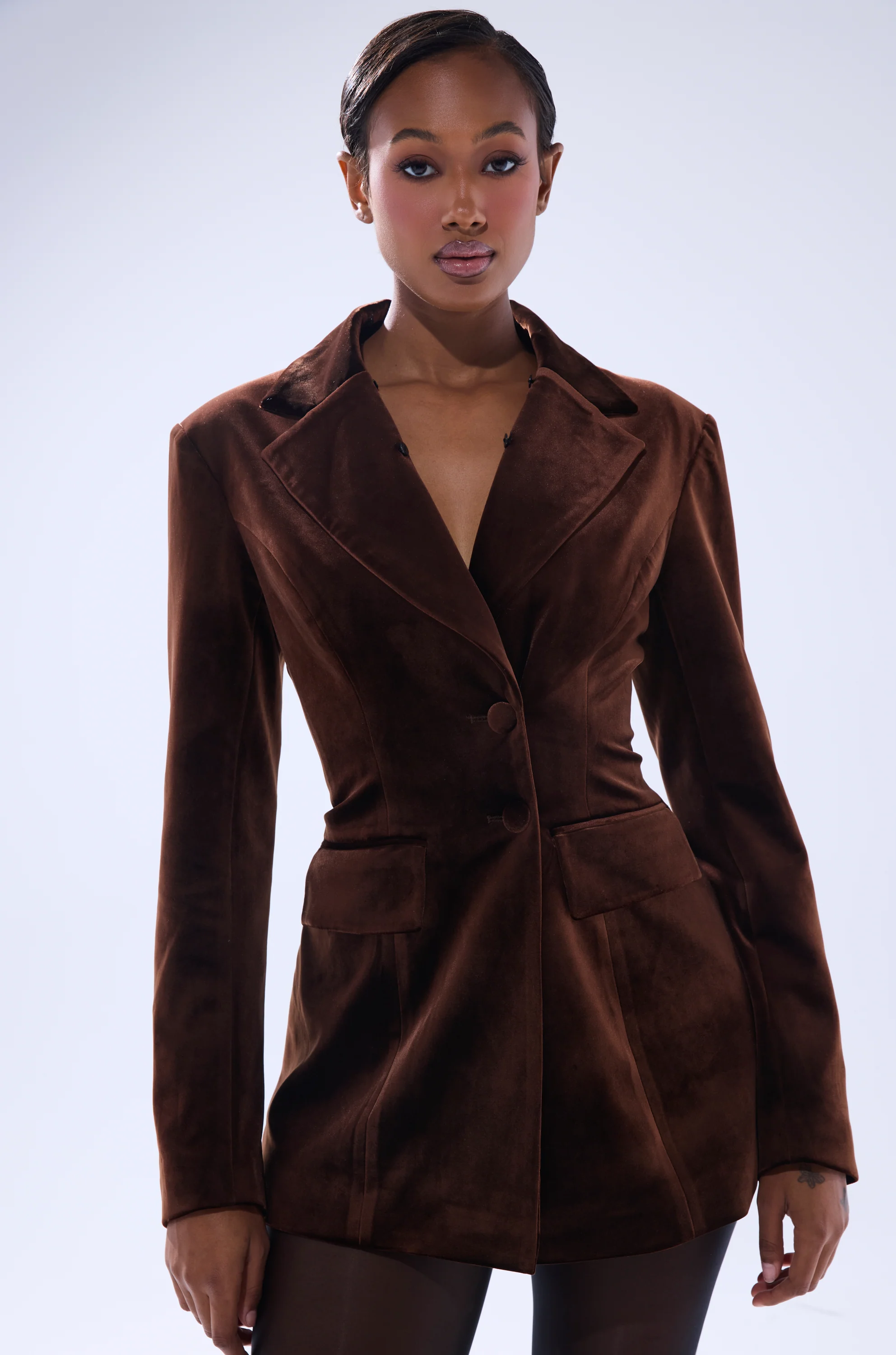 SUNDAY VELVET BLAZER WITH REMOVABLE FUR COLLAR - Image 9