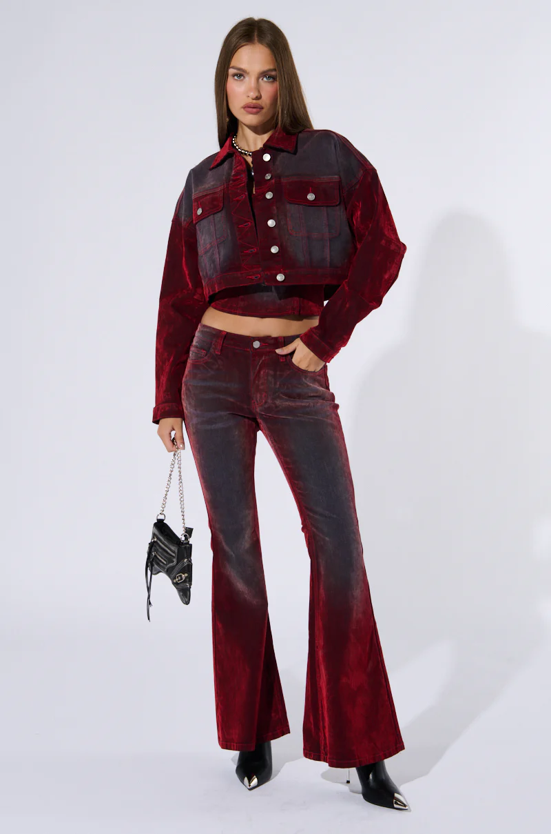 SUNNY VELVET EFFECT DENIM JACKET - Image 4