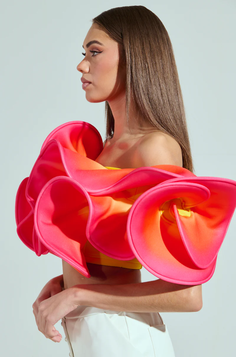 SUNSET DREAMS OFF THE SHOULDER CROP TOP - Image 3