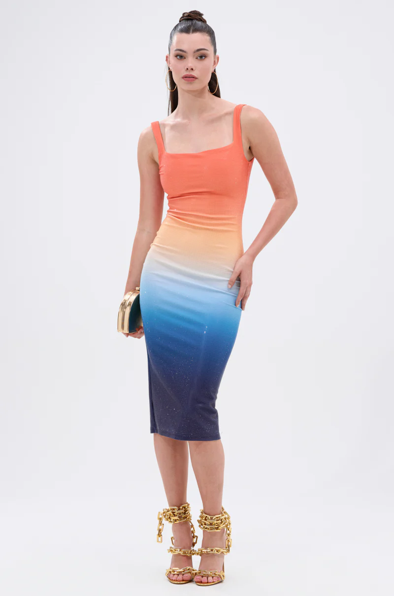 SUNSET LOVERS OMBRE MIDI DRESS - Image 2