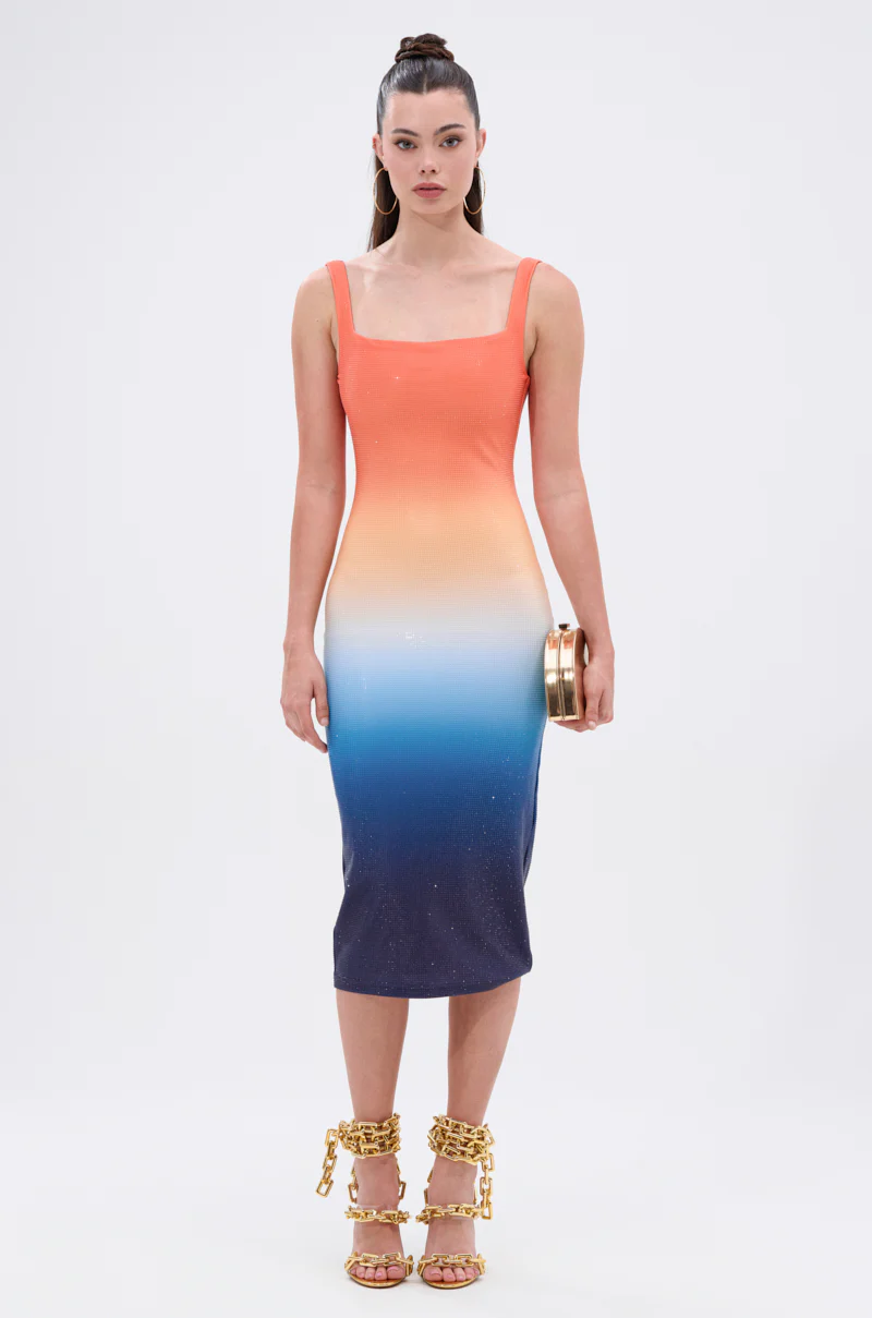 SUNSET LOVERS OMBRE MIDI DRESS - Image 3