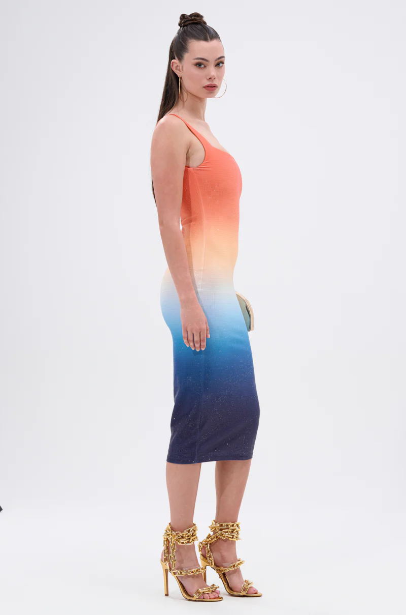 SUNSET LOVERS OMBRE MIDI DRESS - Image 4