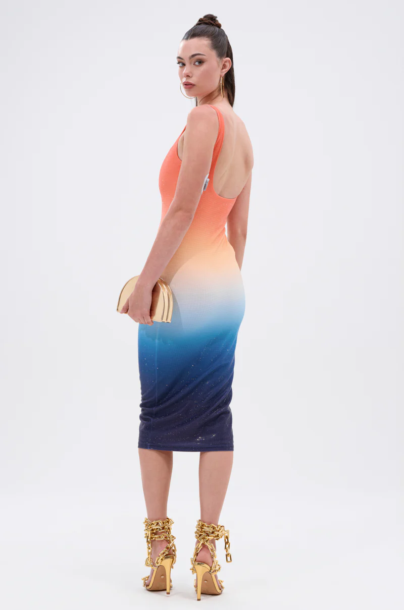 SUNSET LOVERS OMBRE MIDI DRESS - Image 5