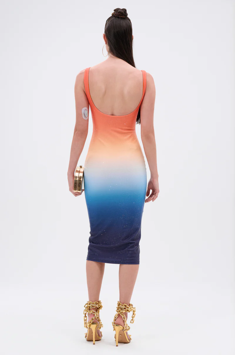 SUNSET LOVERS OMBRE MIDI DRESS - Image 6