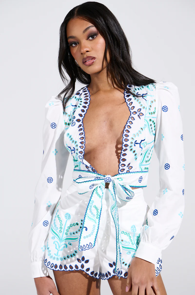 SUNSHINE GIRL TIE FRONT TOP - Image 2