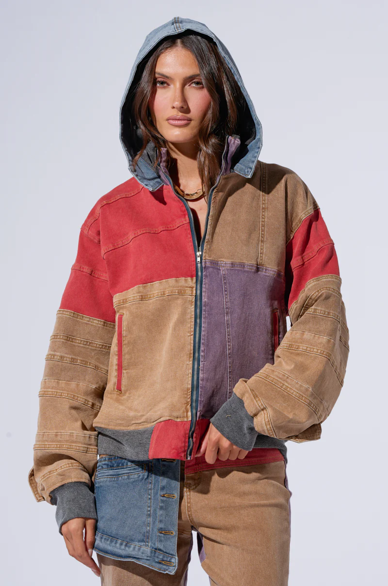 SUPERNATURAL PATCHWORK DENIM BOMBER - Image 2