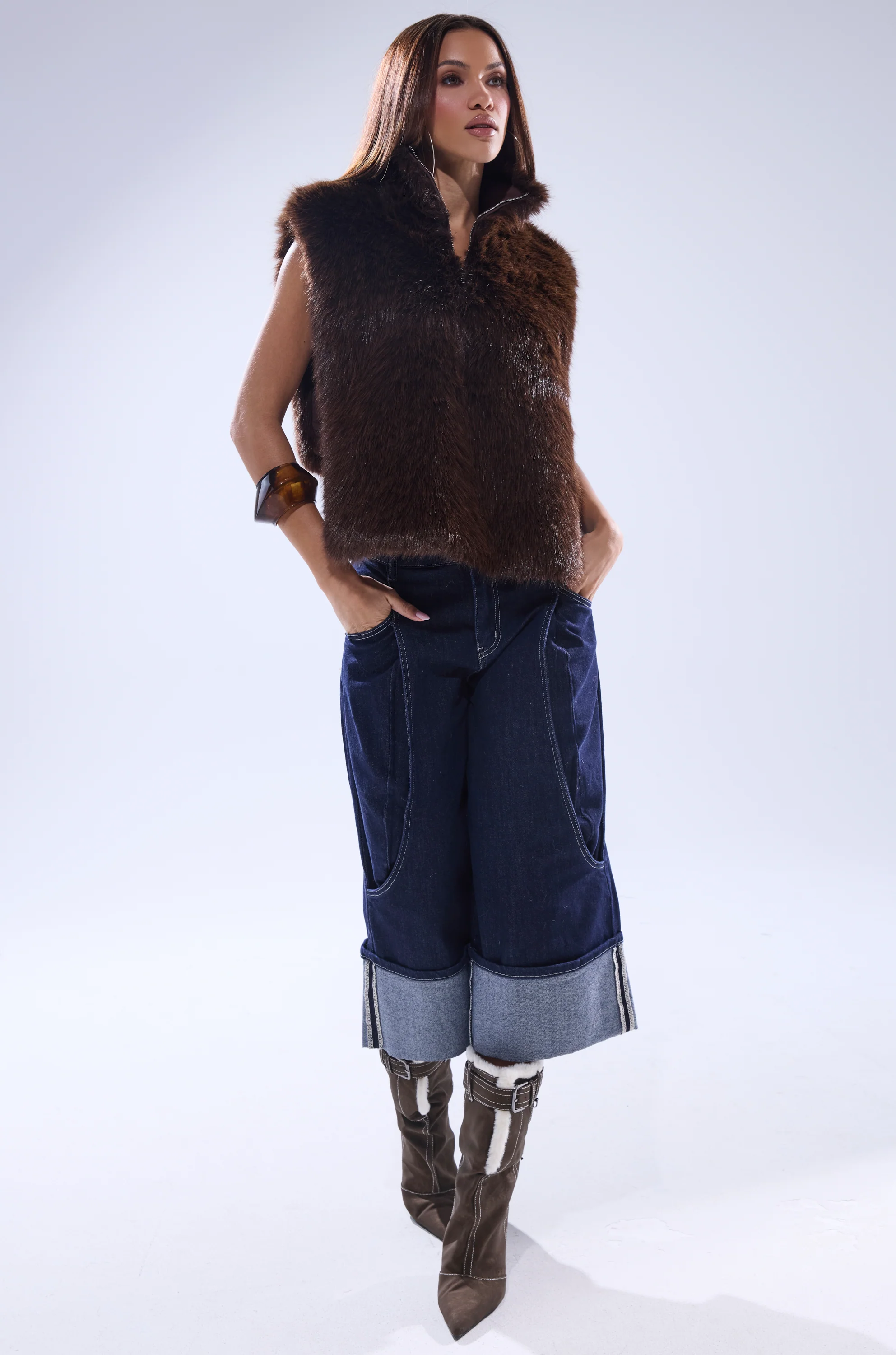 SURE THANG FUR TURTLENECK PULLOVER - Image 7