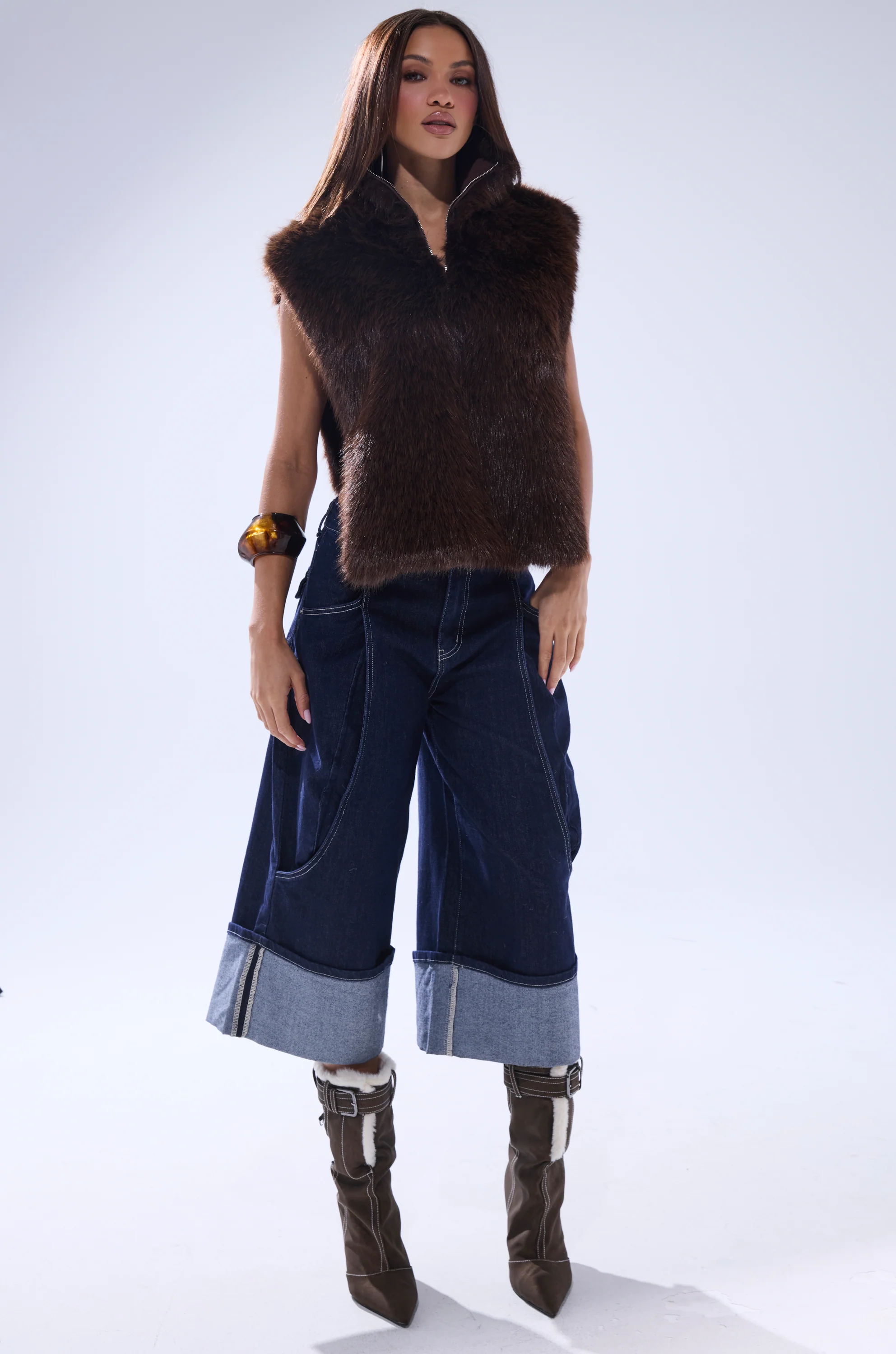 SURE THANG FUR TURTLENECK PULLOVER - Image 8