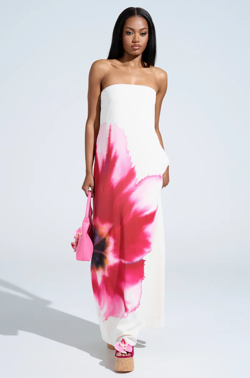 SWEET AND SPICY SATIN MAXI DRESS