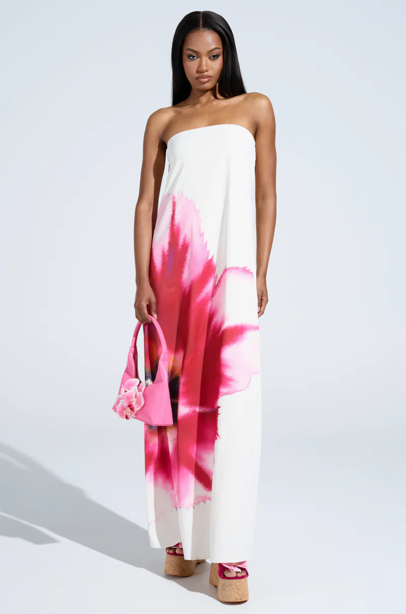 SWEET AND SPICY SATIN MAXI DRESS - Image 2