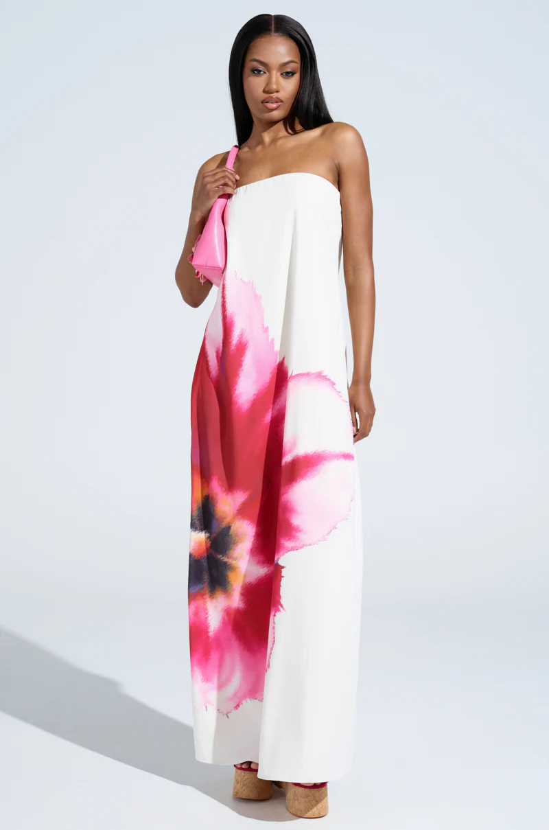 SWEET AND SPICY SATIN MAXI DRESS - Image 3