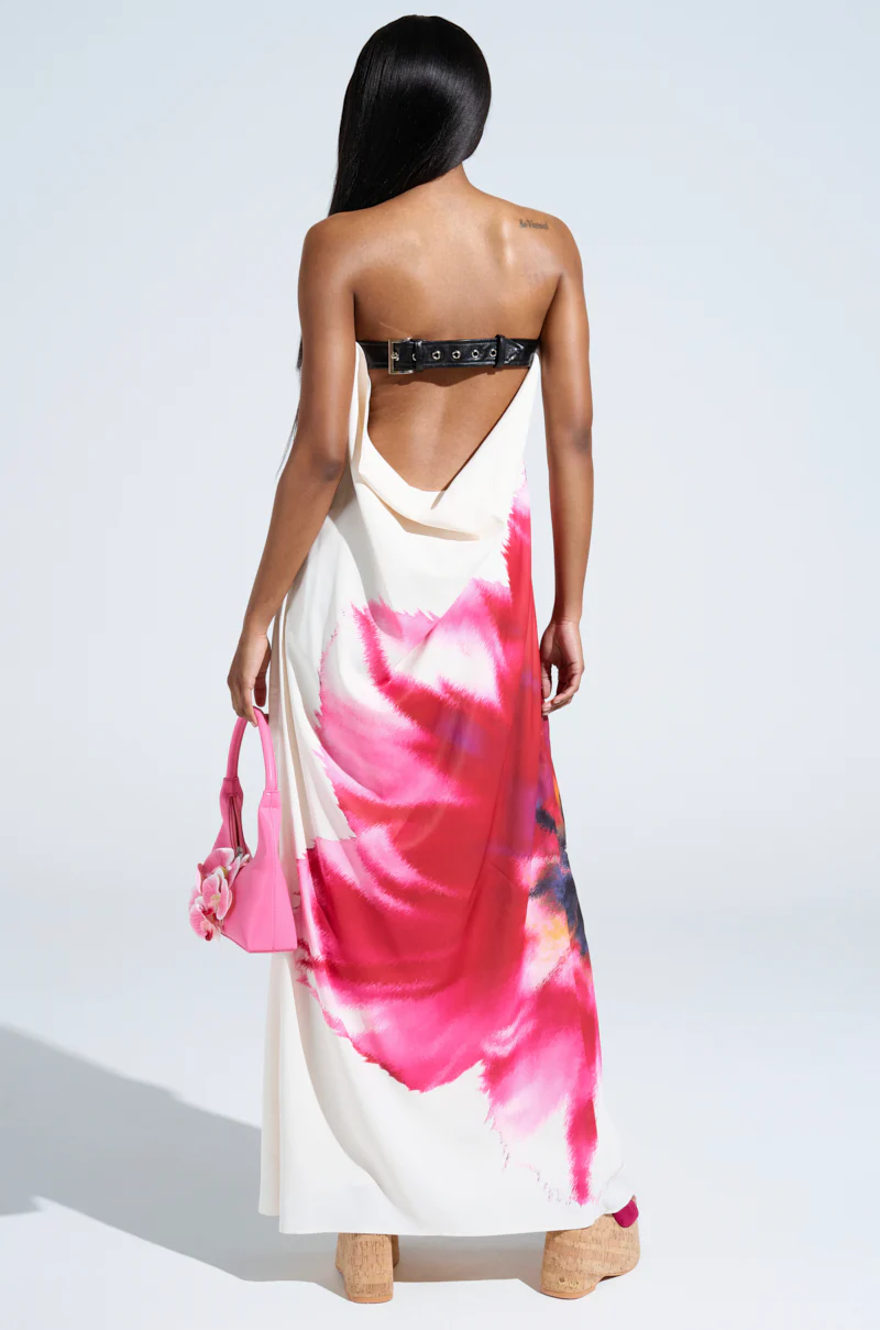 SWEET AND SPICY SATIN MAXI DRESS - Image 5