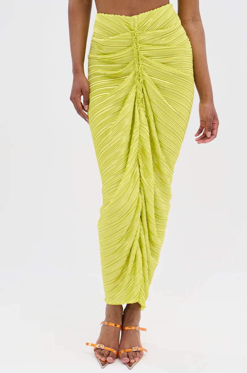SWEET AS CAN BE GREEN MAXI SKIRT - Image 2