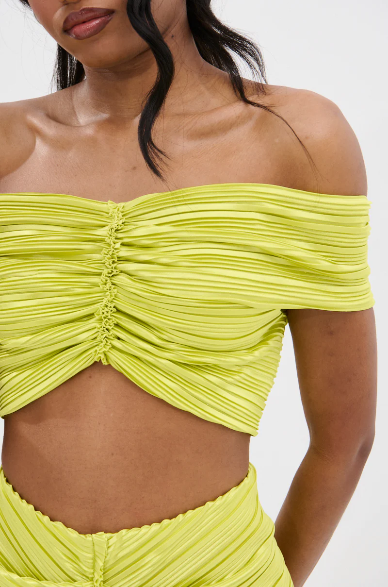 SWEET AS CAN BE GREEN OFF THE SHOULDER TOP - Image 10