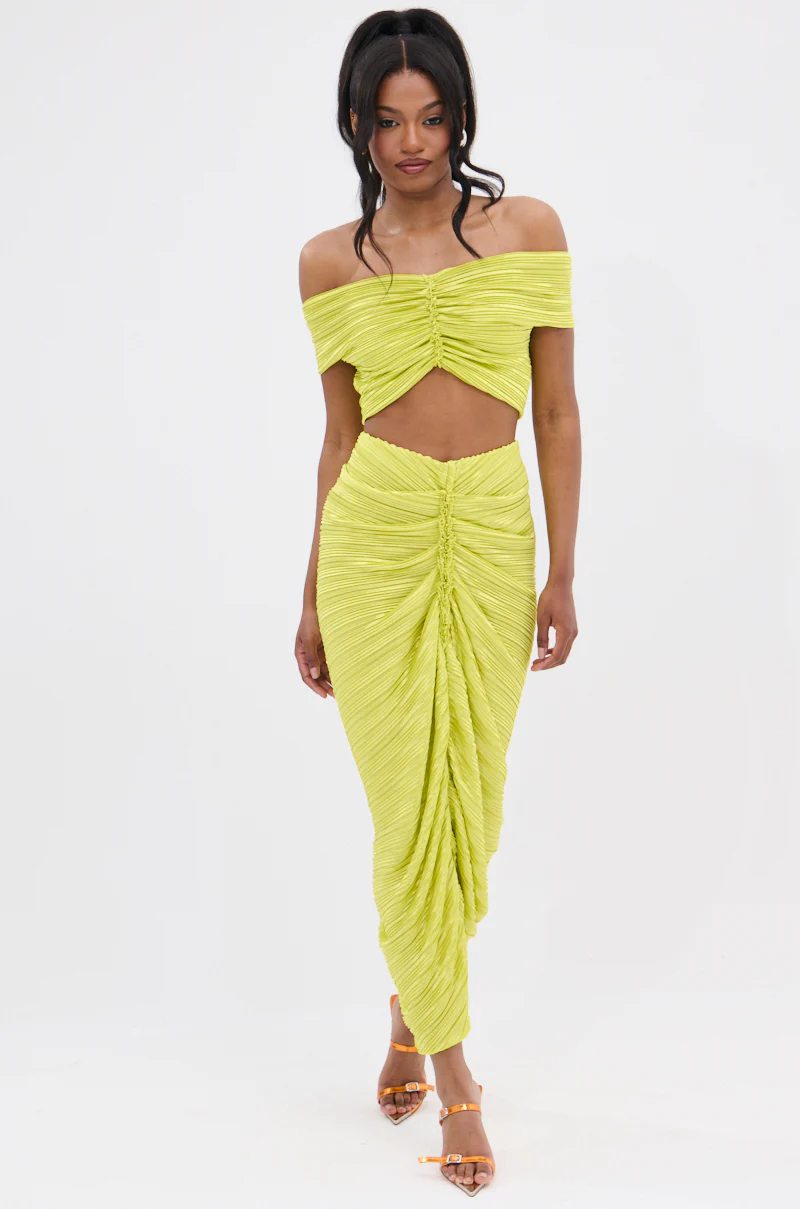 SWEET AS CAN BE GREEN OFF THE SHOULDER TOP - Image 7