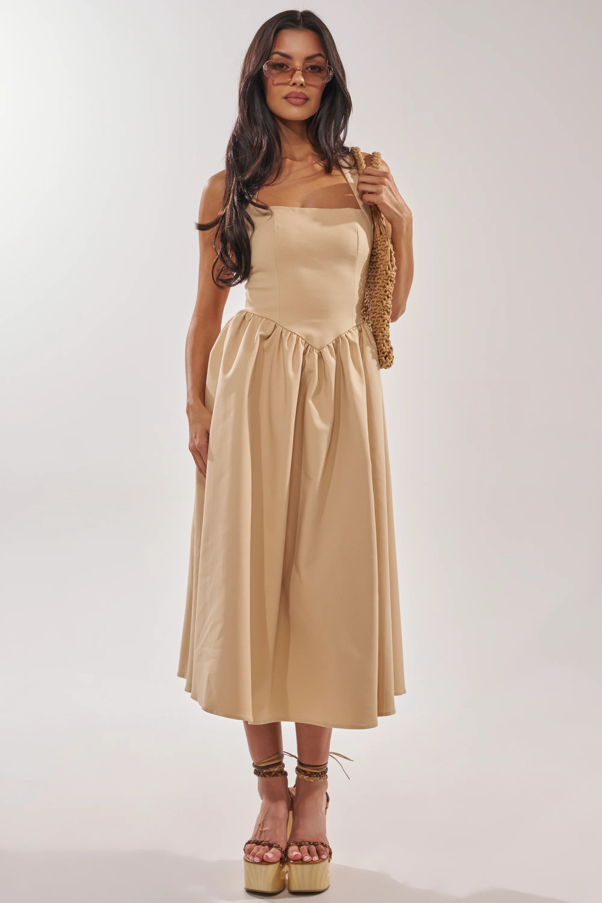 SWEET SOFIE HALTER MIDI DRESS