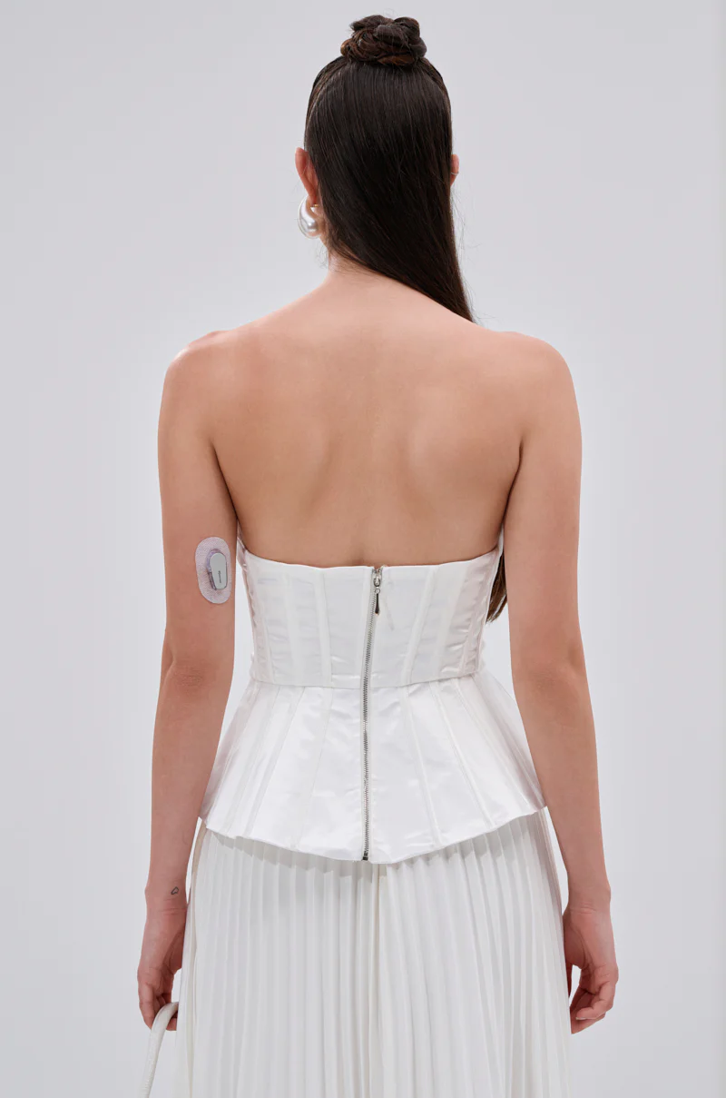 SWEET THING PEPLUM SATIN CORSET - Image 3