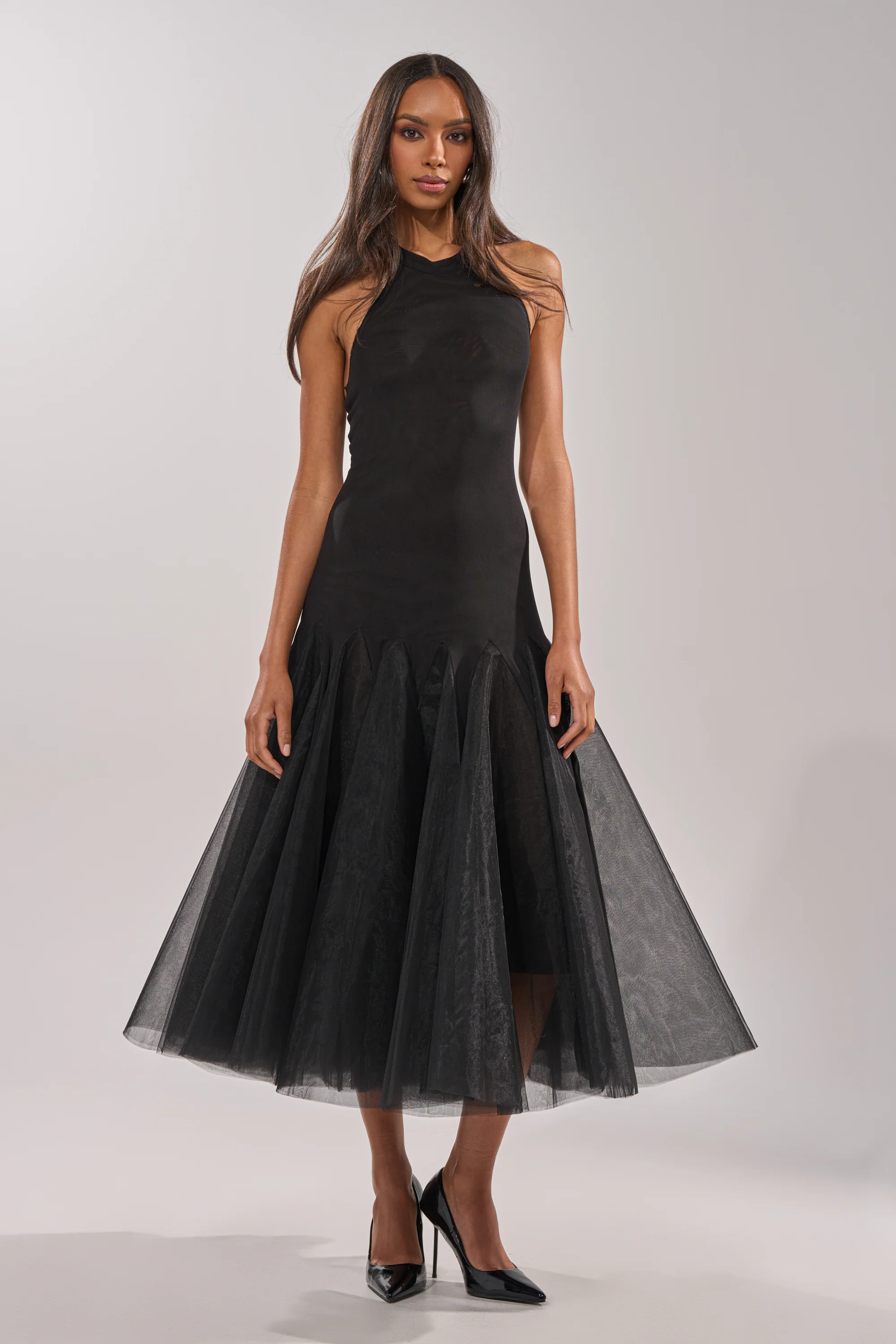 SWEPT UP MESH MAXI DRESS - Image 3