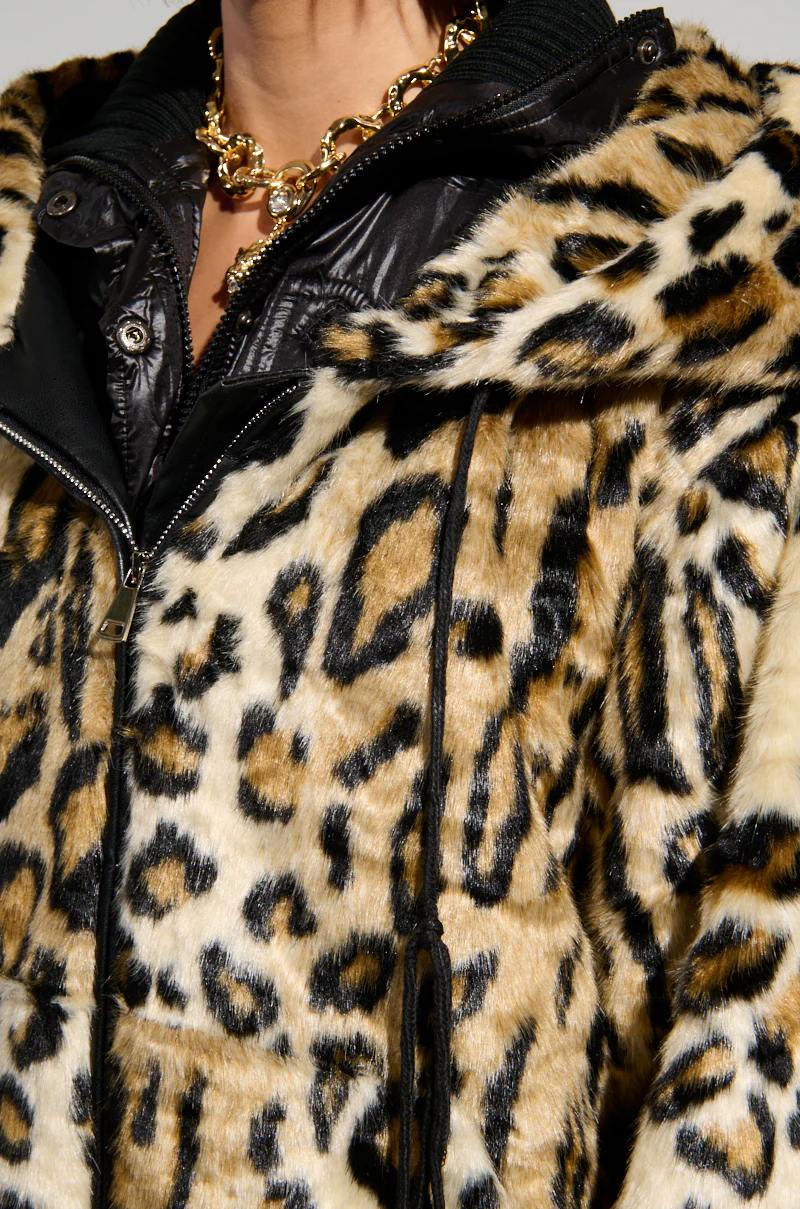 SYDNEY FAUX FUR ZIP UP HOODIE - Image 9