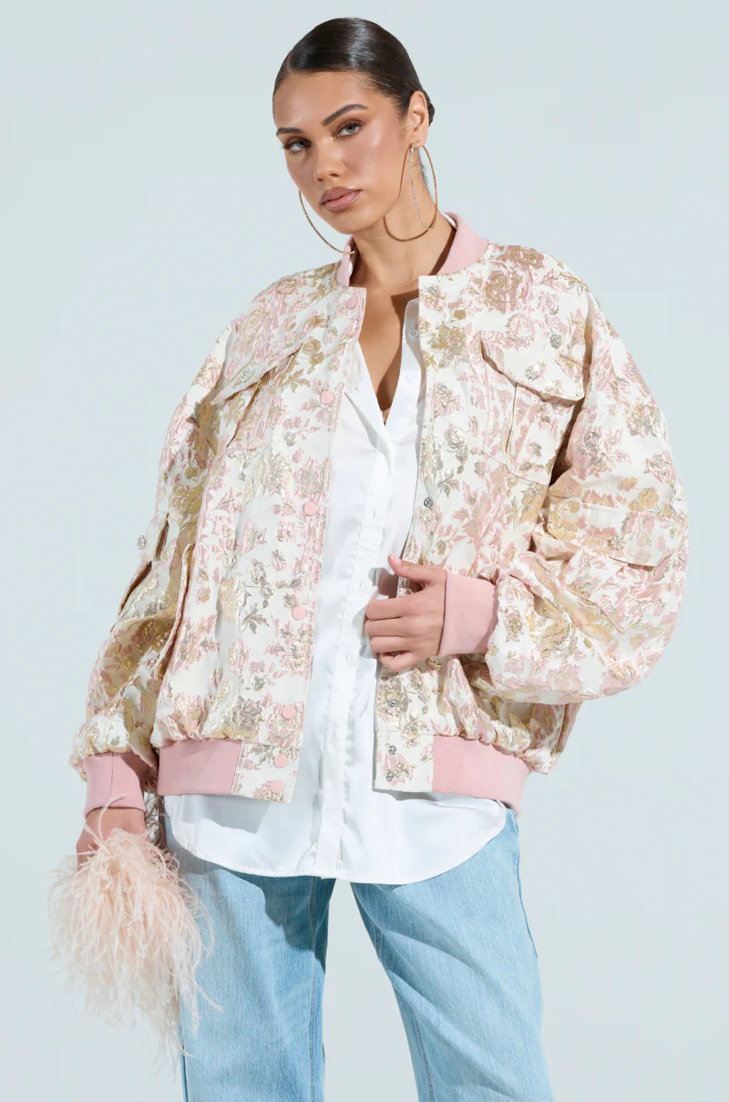 TAKE CARE BROCADE BOMBER - Image 3