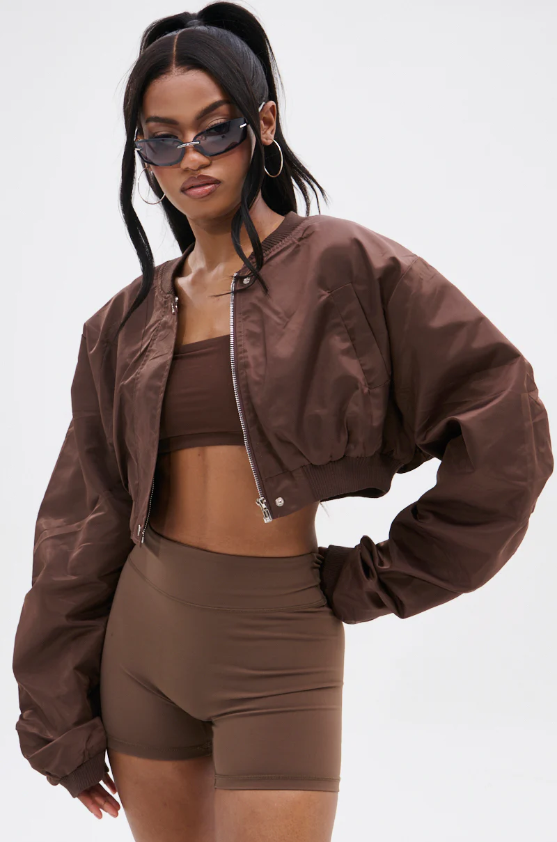 TAKE IT EASY CROPPED BOMBER - Image 2