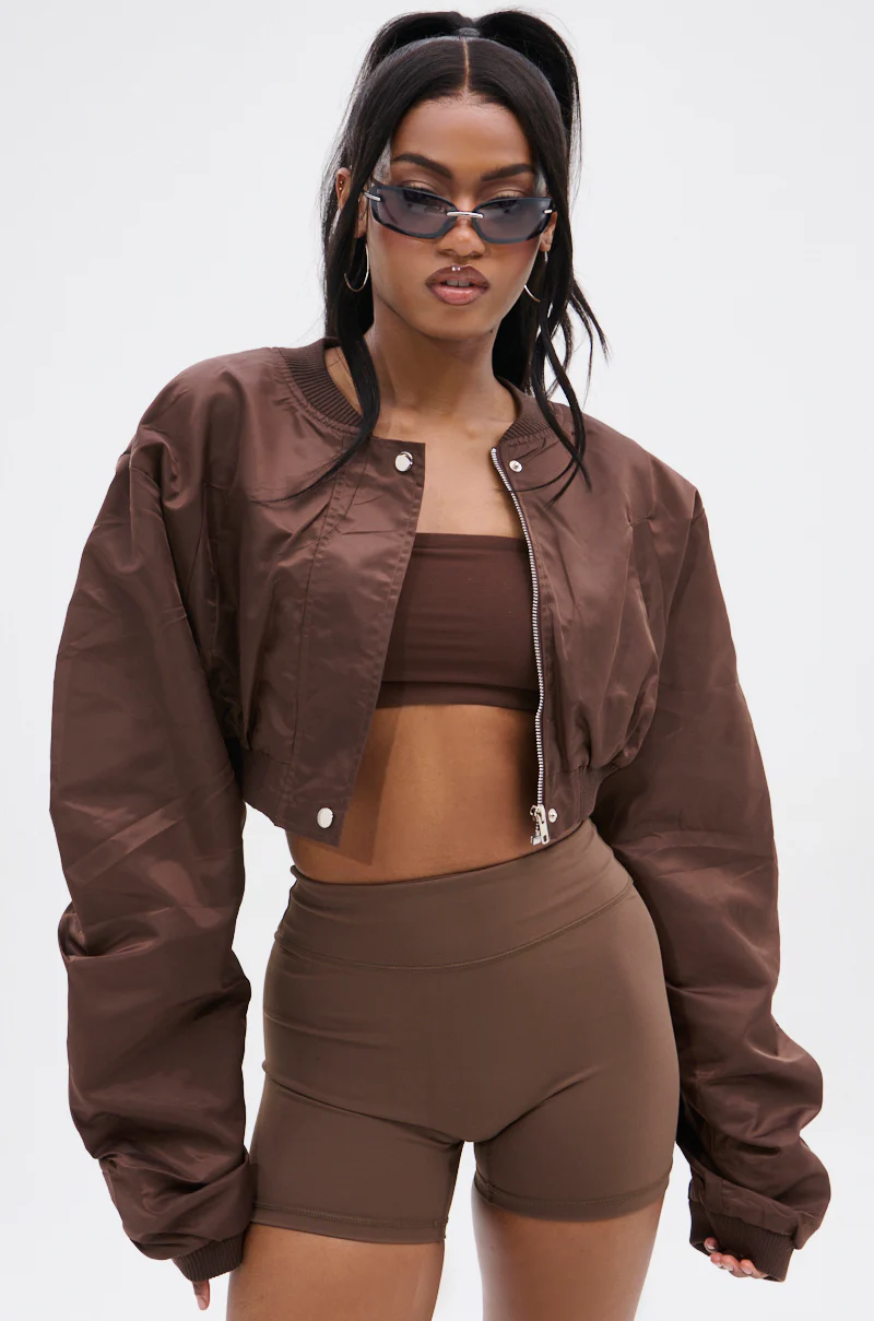 TAKE IT EASY CROPPED BOMBER - Image 3