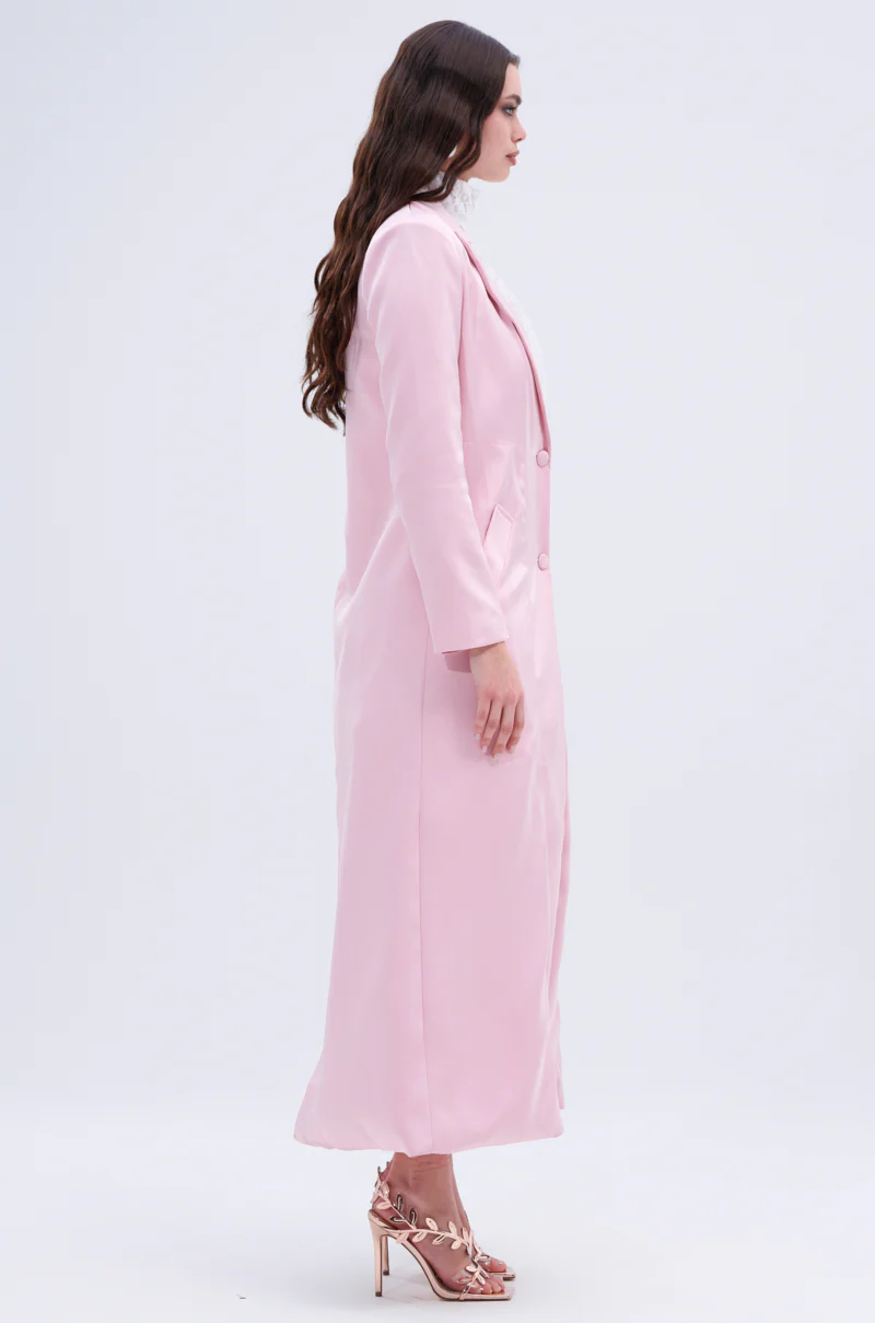 TAKE ME EVERYWHERE SATIN TRENCH - Image 5