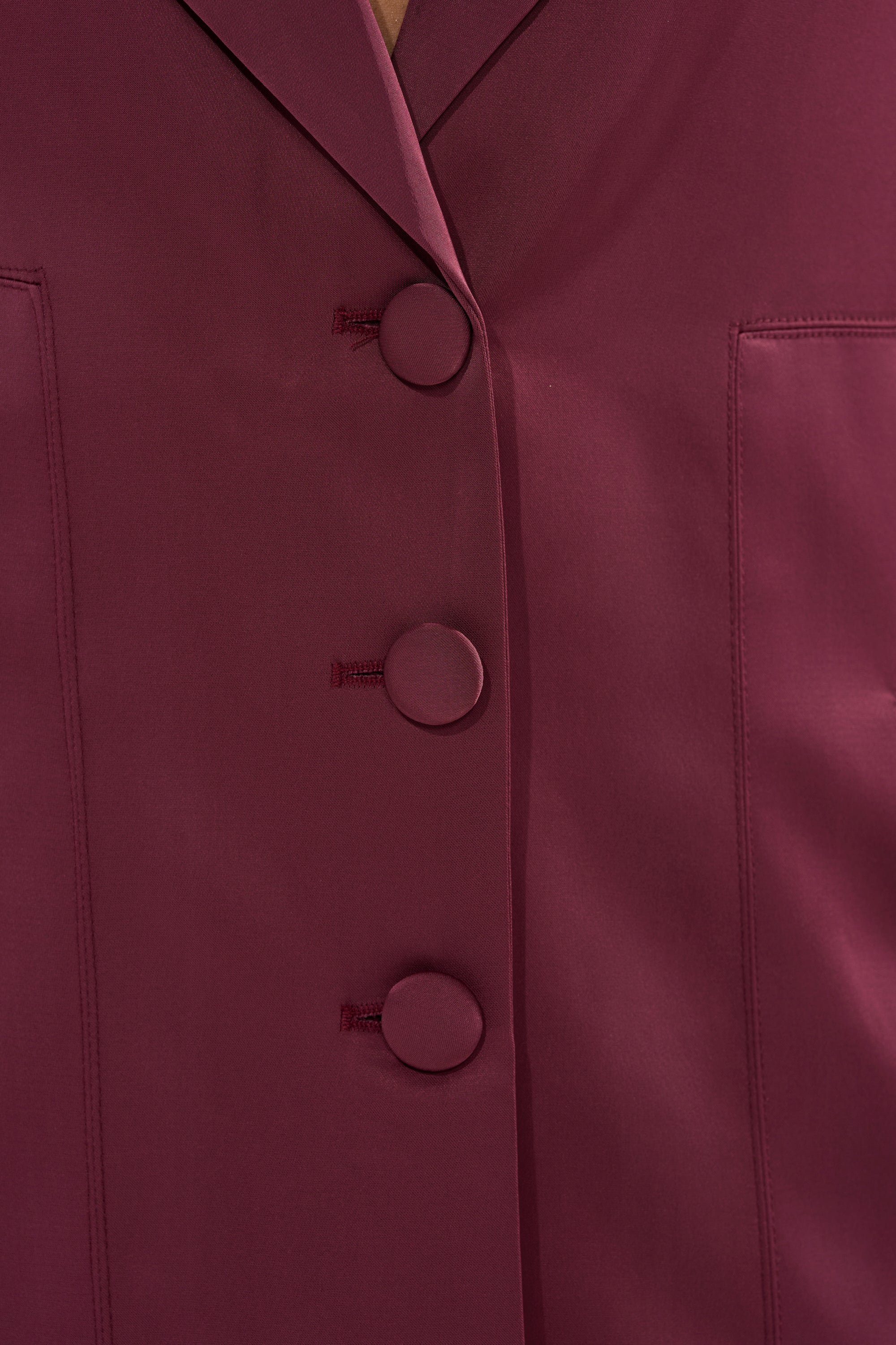 TAKE ME EVERYWHERE SATIN TRENCH IN BURGUNDY - Image 10