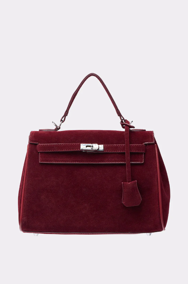 TAKE ME TO DINNER SUEDE BAG