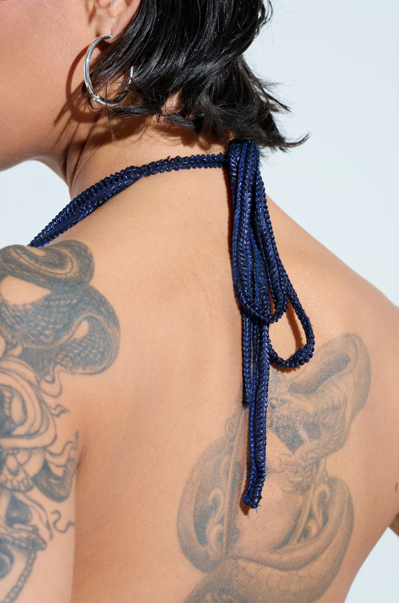TAKE ME TO FIGI KNIT MAXI DRESS IN BLUE - Image 6