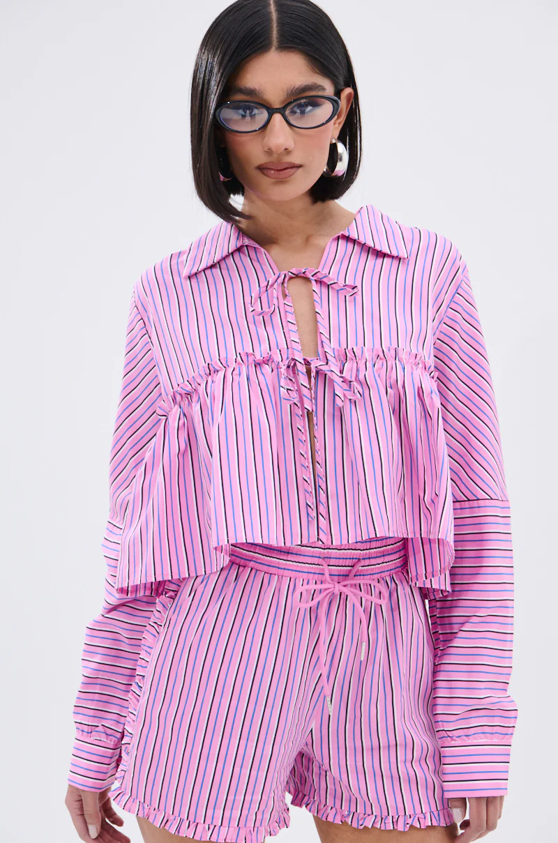 TAKE ME TO IBIZA TIE FRONT TOP