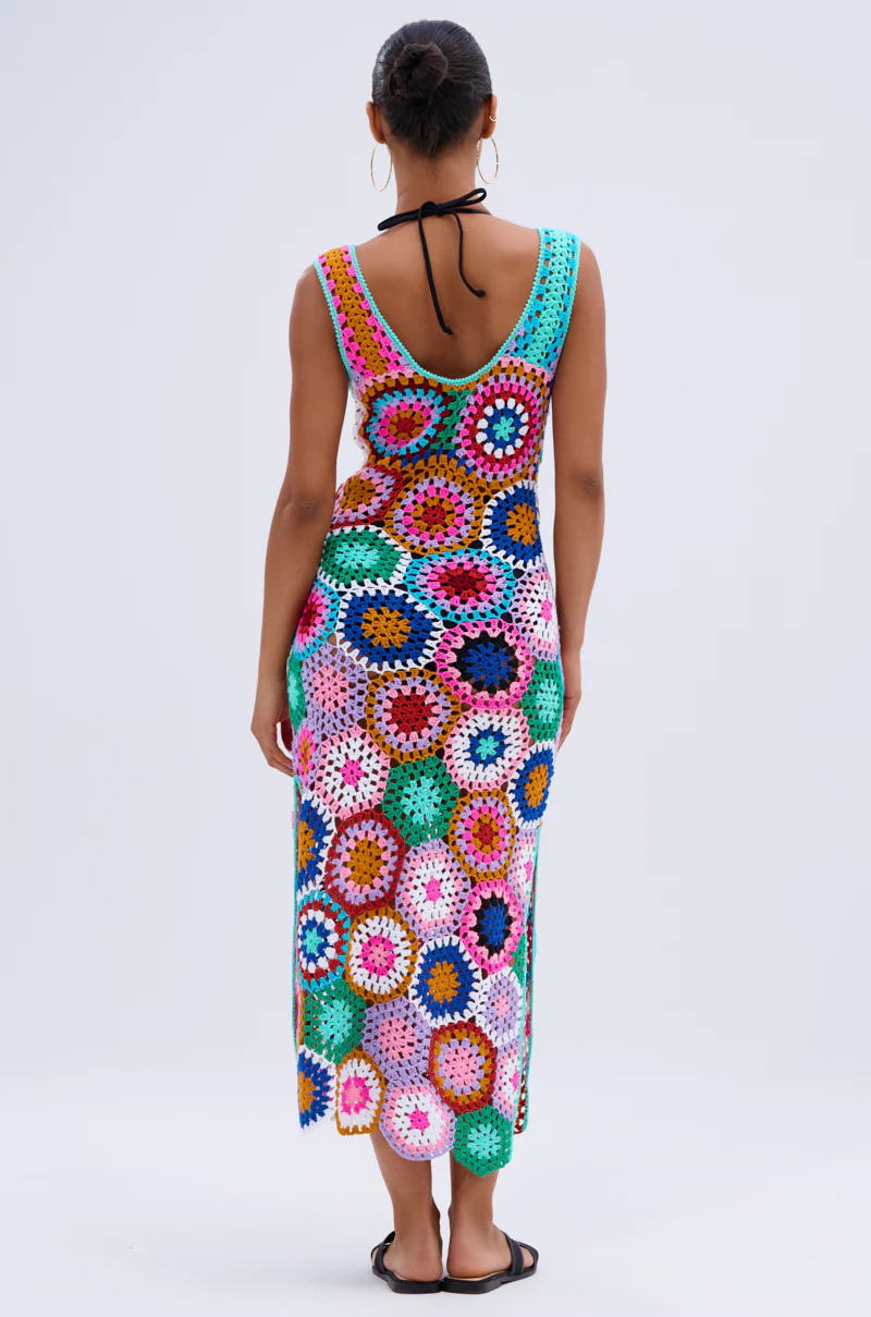 TAKE ME TO THE BEACH CROCHET MIDI DRESS - Image 4