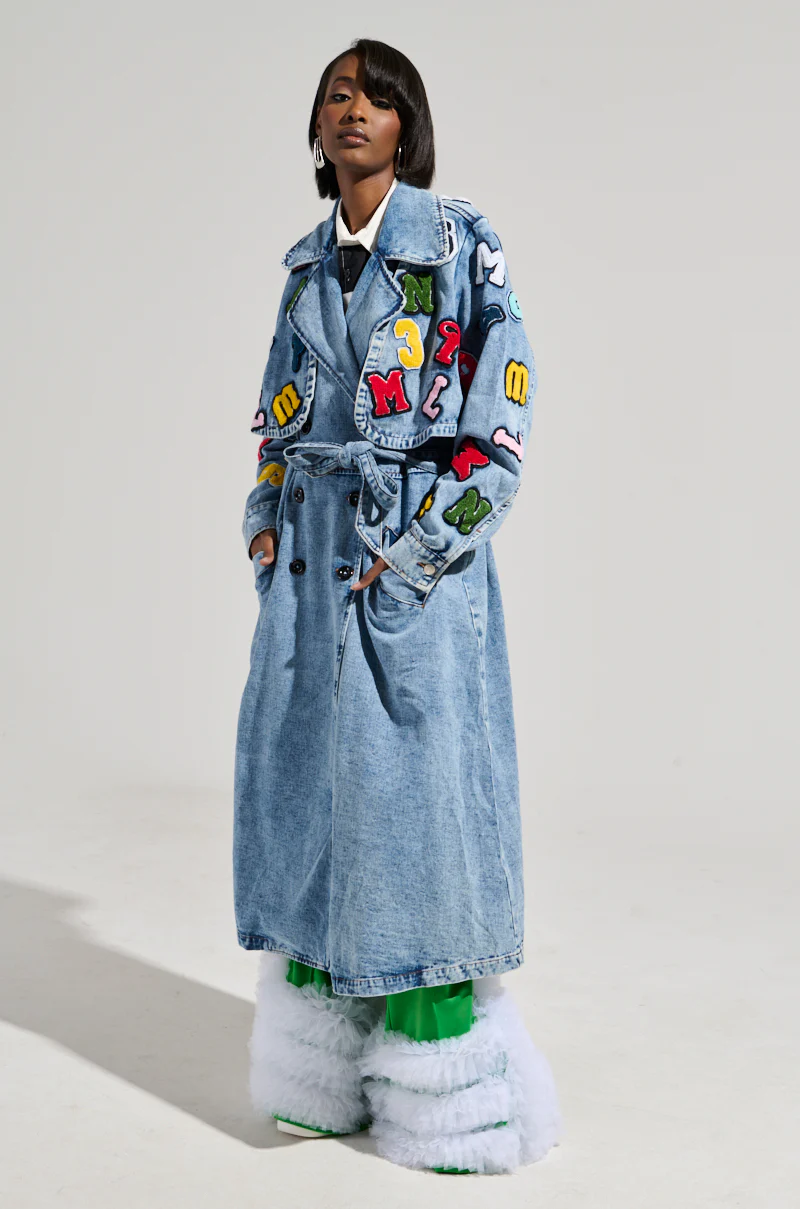 TAKE NOTES DENIM TRENCH - Image 3
