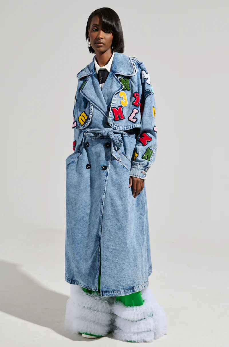 TAKE NOTES DENIM TRENCH - Image 4