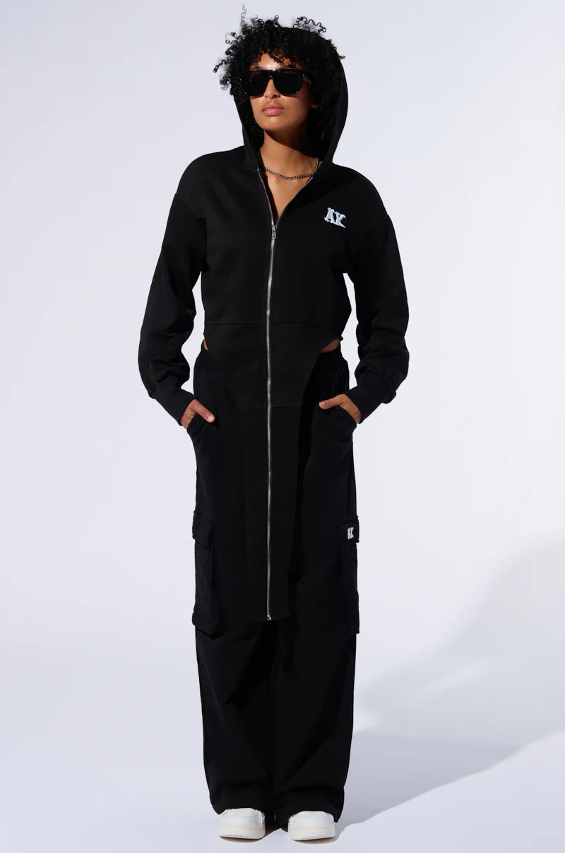 TAKE THE LONG WAY OVERSIZED ZIP UP HOODIE - Image 2